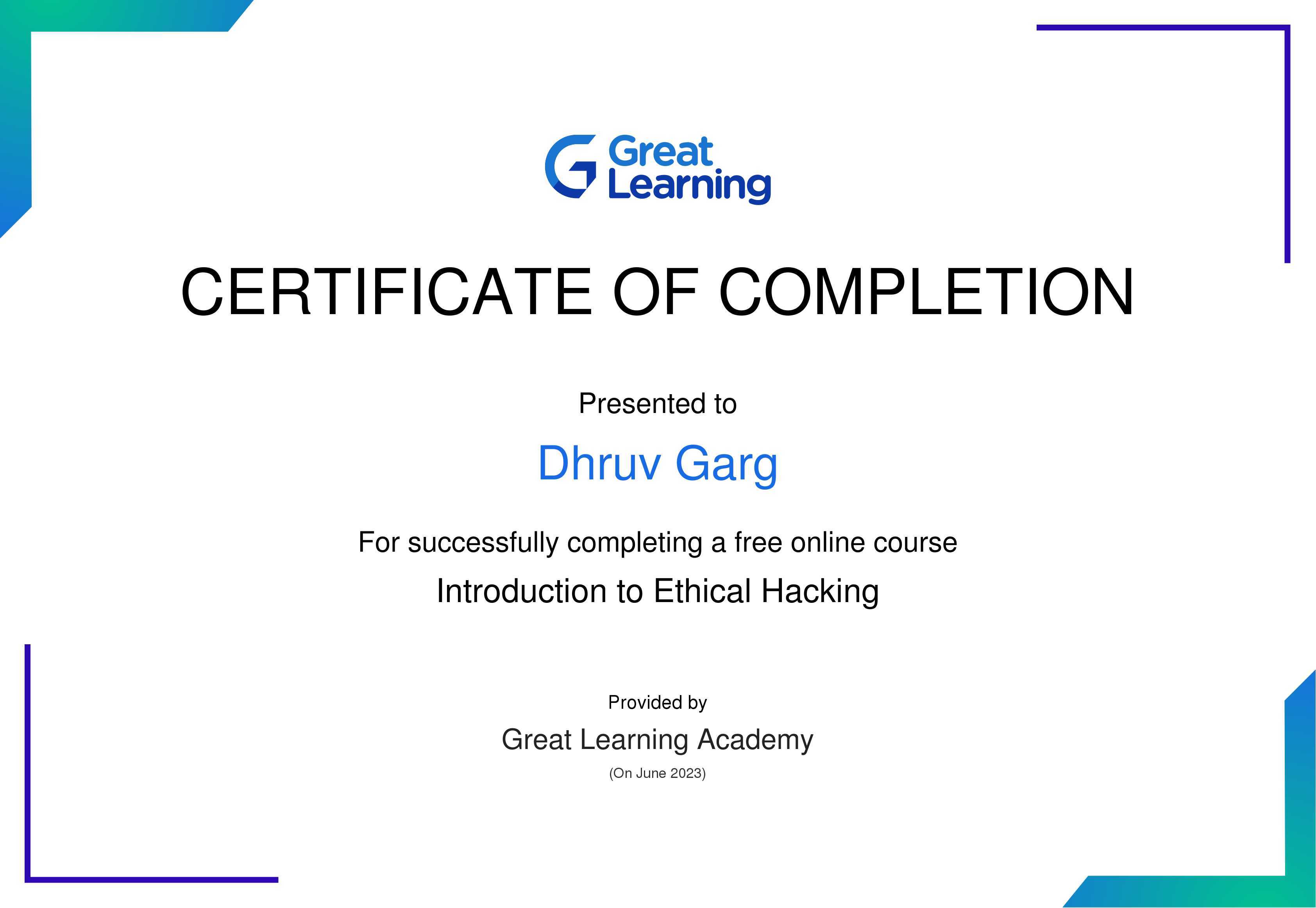 Ethical Hacking Certificate